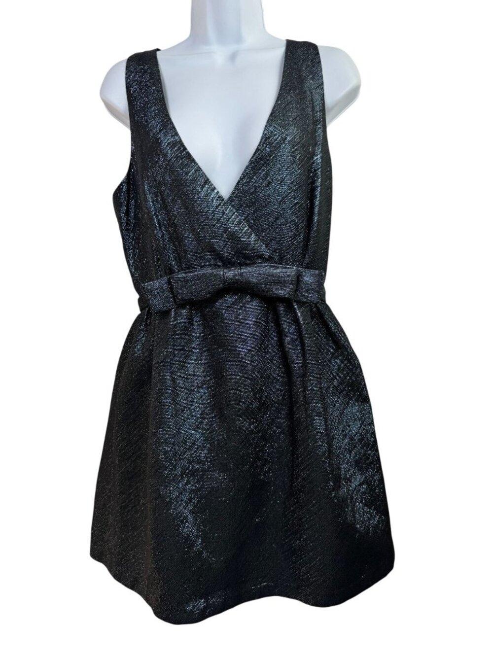 NEW Parker Gray Metallic Sleeveless Mini Dress sz Medium Evening Cocktail Event